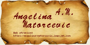 Angelina Matorčević vizit kartica